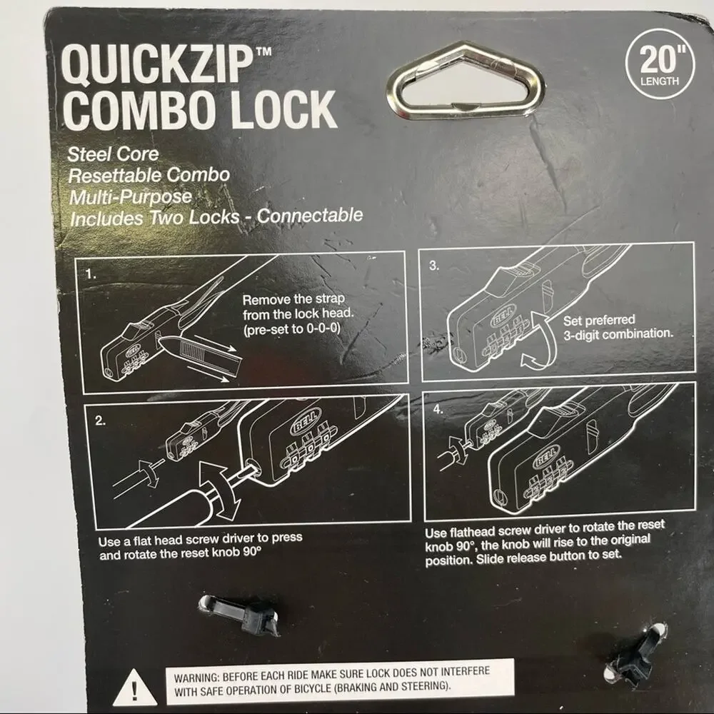 Bell Quickzip combo lock 20